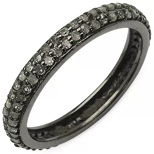 0.67 Carat Genuine TLB Diamond .925 Sterling Silver Ring