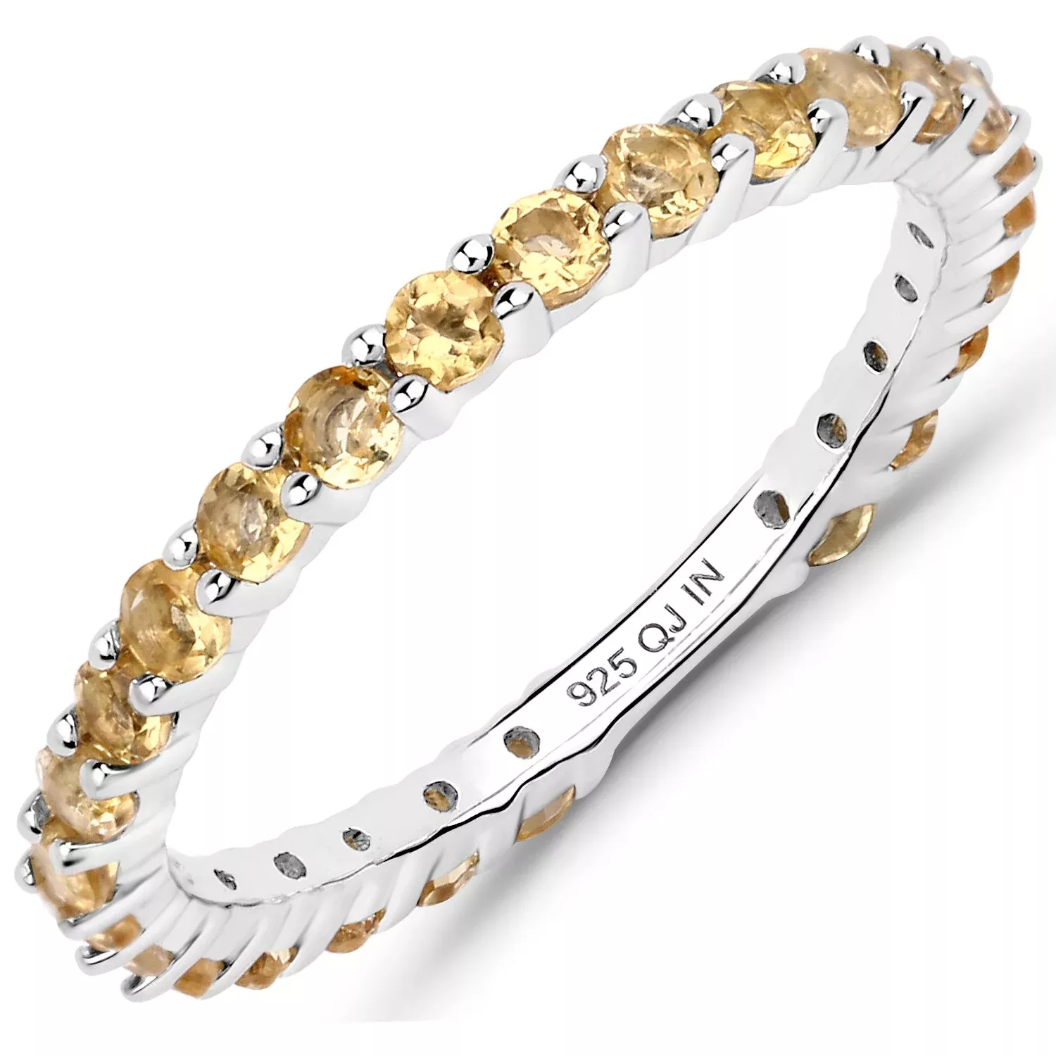 0.81 Carat Genuine Citrine .925 Sterling Silver Ring
