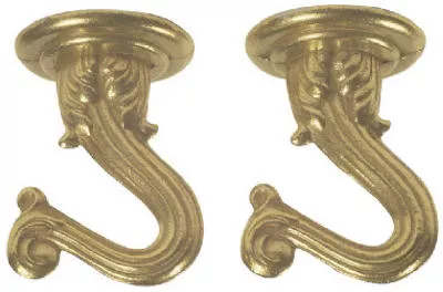 1-1/2 In. White Steel Swag Hooks (2-pack) - 30 Lb Capacity, Model 70770