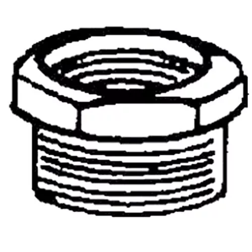 1 1/2" Male NPT x 1 1/4" Female NPT Galvanized Hex Bushing