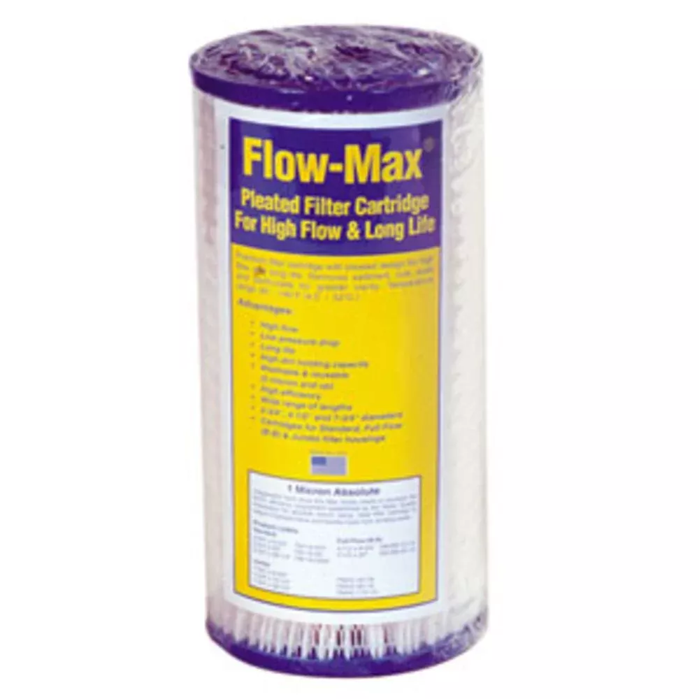 10" × 4-1/2" BB Flow-Max Pleated - 1 mic Absolute (Cyst) Filter