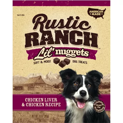 10 Ounce Rustic Ranch Lil' Nuggets Chicken Liver Dog Treats