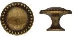 100990 Light Antique Brass Round Cabinet Knob 1.18 In. Diameter
