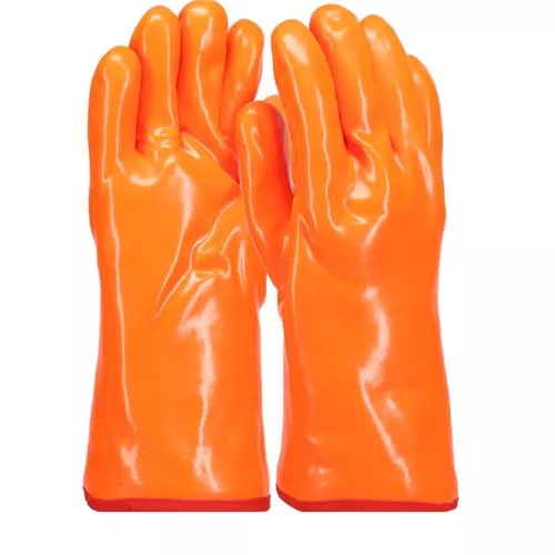 1027OR -Safety Orange Smooth PVC 12" Gauntlet