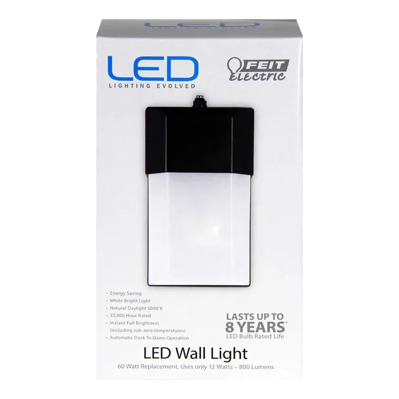12-watt Dusk-to-dawn Bronze Square Led Wall Light Sconce