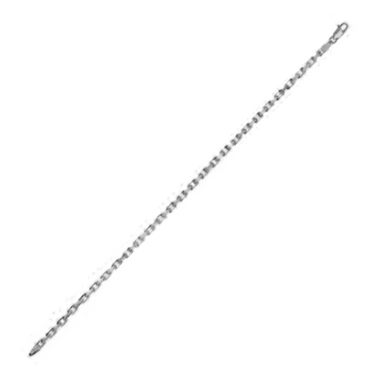 14k White Gold French Cable Chain Bracelet(2.50 mm)