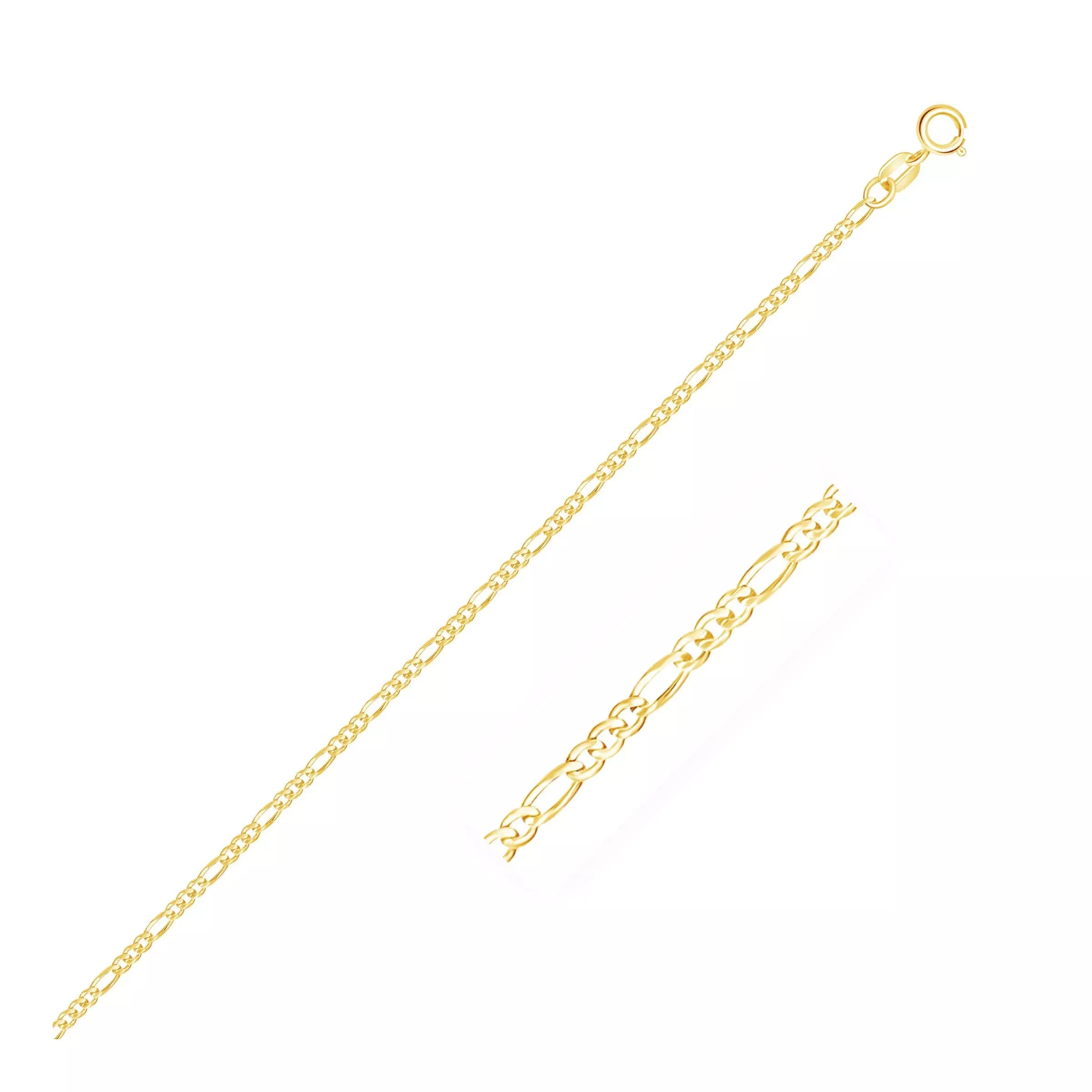 14k Yellow Gold Figaro Anklet 1.5mm