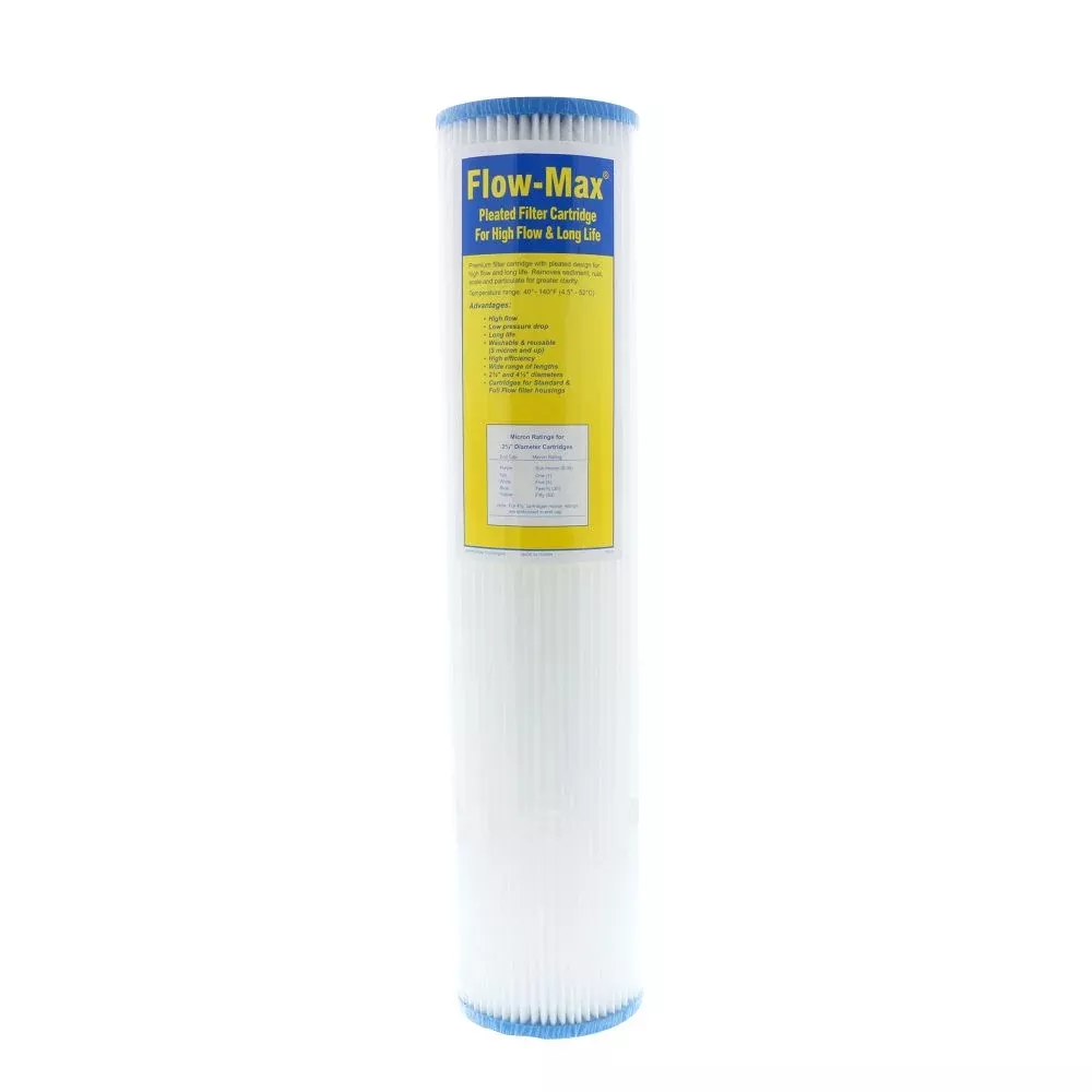 20" × 4-1/2" BB Flow-Max Pleated - 1 Mic Filter