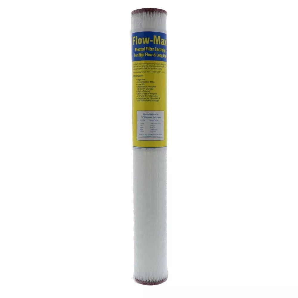 20" x 2-3/4" Flow-Max Pleated Poly - 0.35 mic
