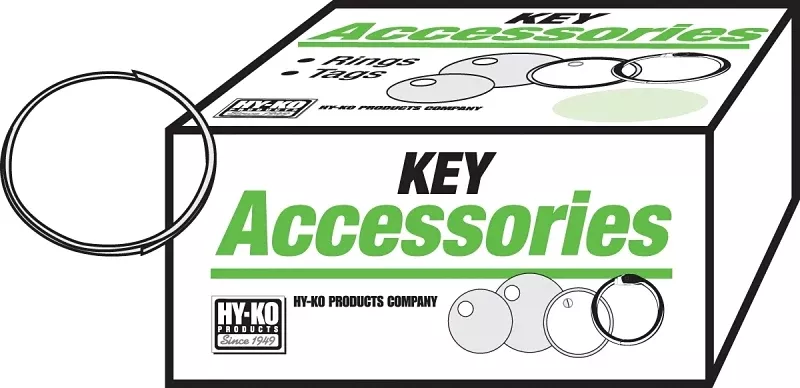 2GO KB100 Key Ring, Split Ring, 7/8 in Ring