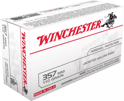 .357 Magnum Centerfire Handgun Ammunition, 110 Grain, 50 Rounds