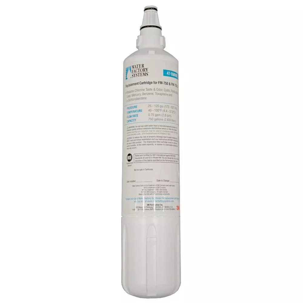 3M Water Factory Systems 47-550101 Replacement Cartridge For FM-750