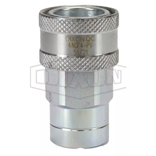 4AGF4-PV - AG-Series Agricultural Poppet Valve Female Threaded Coupler
