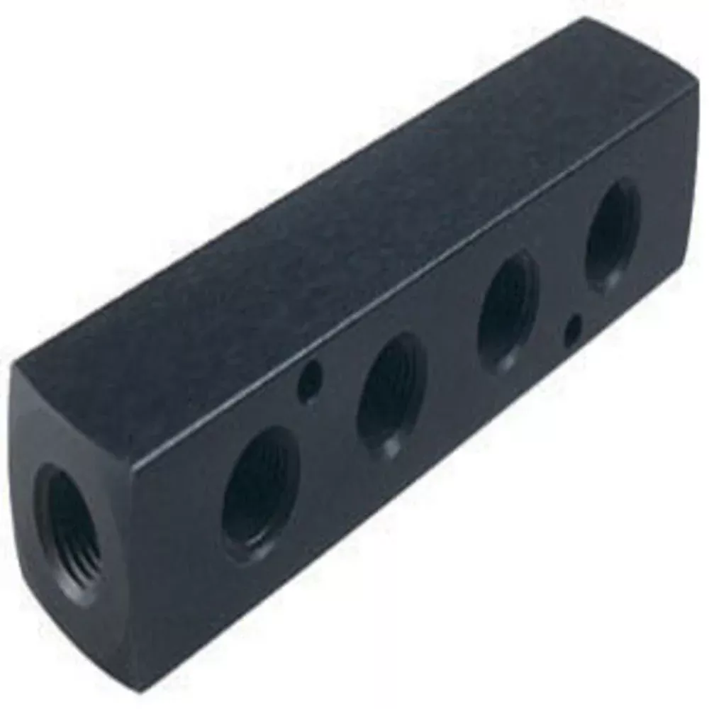 4M4 - 4 Port Anodized Aluminum Manifold 1/4 NPT