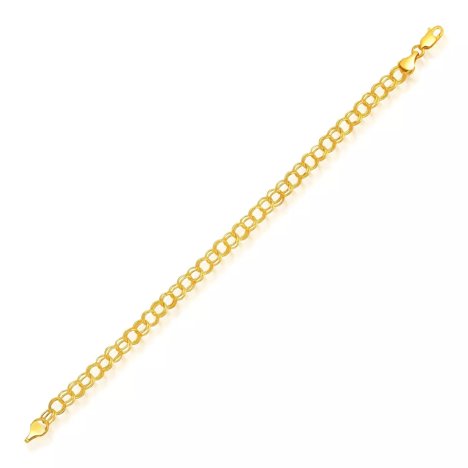 5.0 mm 14k Yellow Gold Lite Charm Bracelet