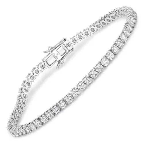 5.10 Carat Lab Grown Diamond 14K White Gold Bracelet
