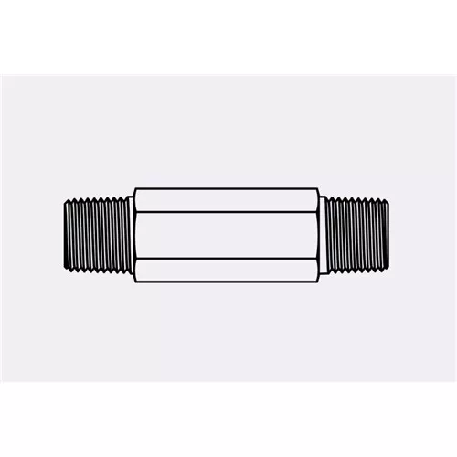 5404-L-04-04-2.5 - Long Hex Pipe Nipple