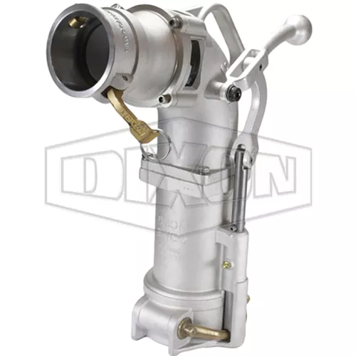 6210XB - 4" Bay-Lite Alum Tall Drop Elbow w/ 3" Coupler