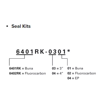 6402RK-0302 - 6400 Series Horizontal Valve Repair Kit