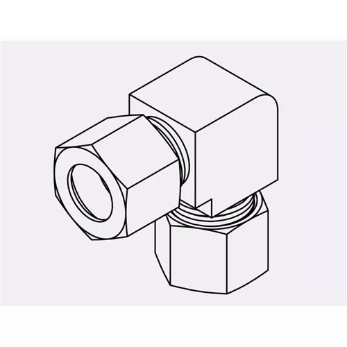 65-02-02 - 02 Brass Compression Tube Union Elbow 90°