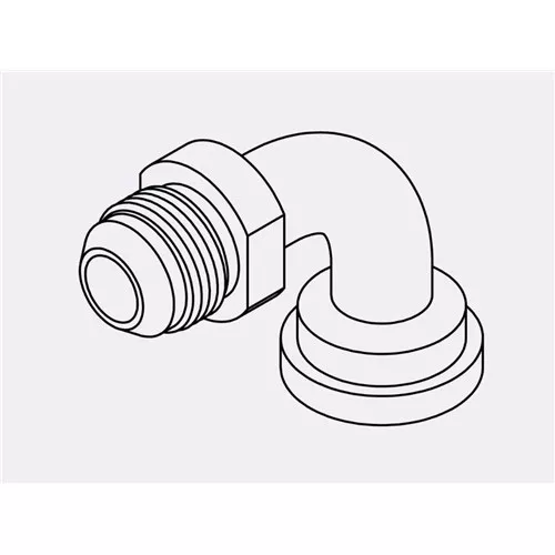 6890-16-16 - 16MJ-16FL JIC to No Braze Flange Elbow 90°- Code 61