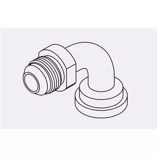 6892-20-24 - 20MJ-24FL JIC to No Braze Flange Elbow 90º - Code 62