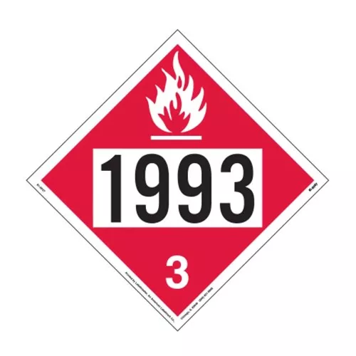 81-SP27 - Flammable Liquid Placard, UN 1993, Aluminum