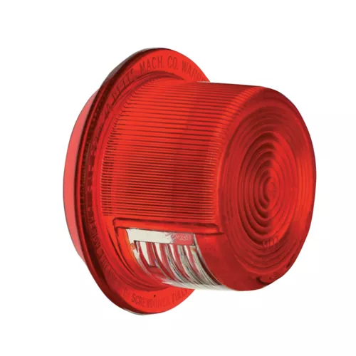 920113 - Red with Clear, Polycarbonate Dome Lens, Deep