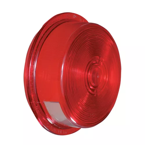 920141 - Red with Clear, Polycarbonate Dome Lens, Deep