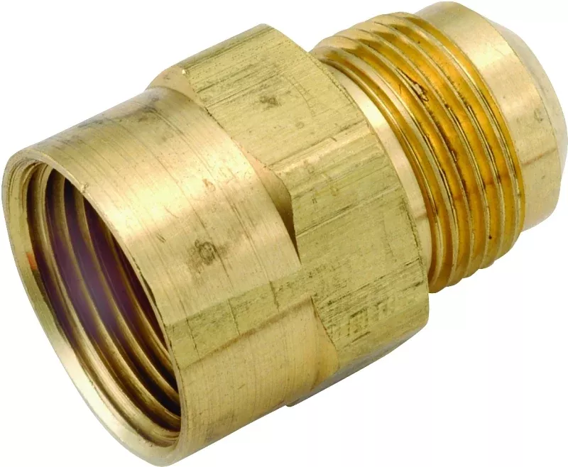 Anderson Metals 54746-1512 Pipe Coupler, 15/16 x 3/4 in, Flare x FIP, Brass