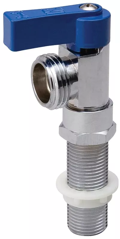 B & K 102-210 Replacement Washing Machine Valve, Brass, Blue, Chrome-Plated, For: Washing Machine Outlet Boxes