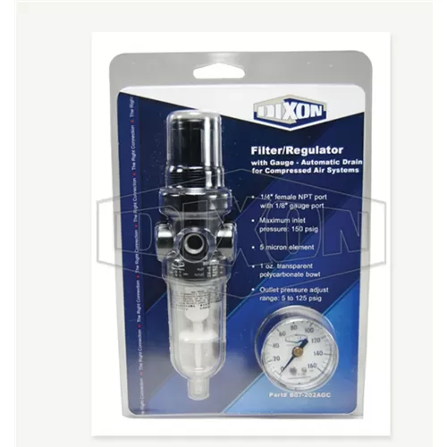 B07-202AGC - B07 Series 1 FRLs Carded Miniature Filter/Regulator