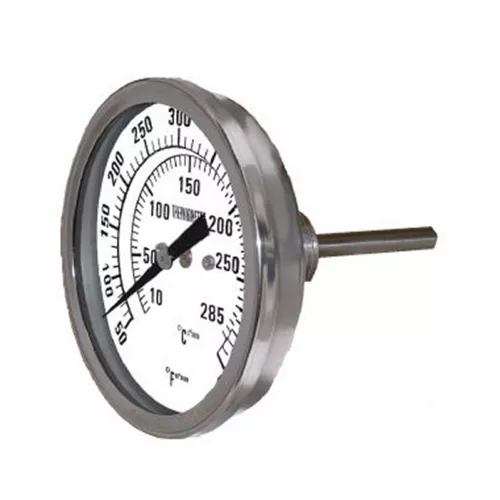 B3-B4-GG - 3"Dial/4"Stem Thermometer 200F