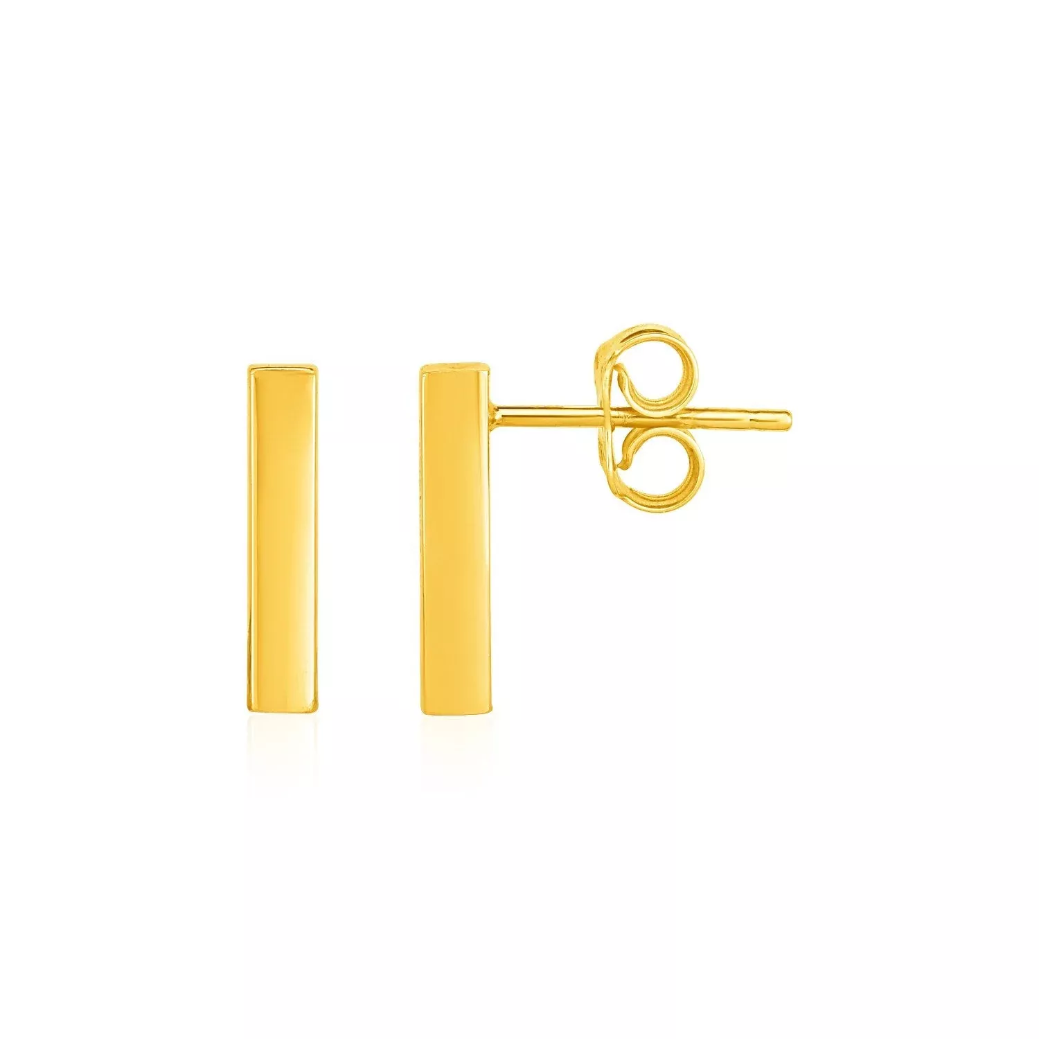 Bar Post Earrings in 14k Yellow Gold