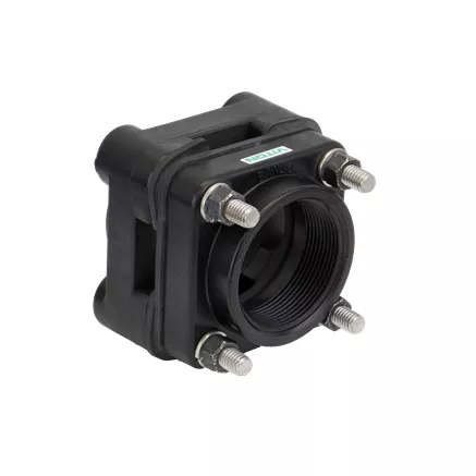 BF200BD - 2" X 2" Threaded Bolted Poly Flange With EPDM Gasket