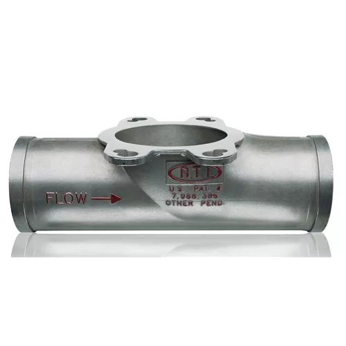 BT-610LP-SS-SS - 6" Low Profile Bottom Drop Stainless Steel Tee