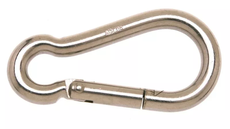 Campbell T7630406 Spring Snap Link, 1/4 in, 160 lb Working Load, Stainless Steel
