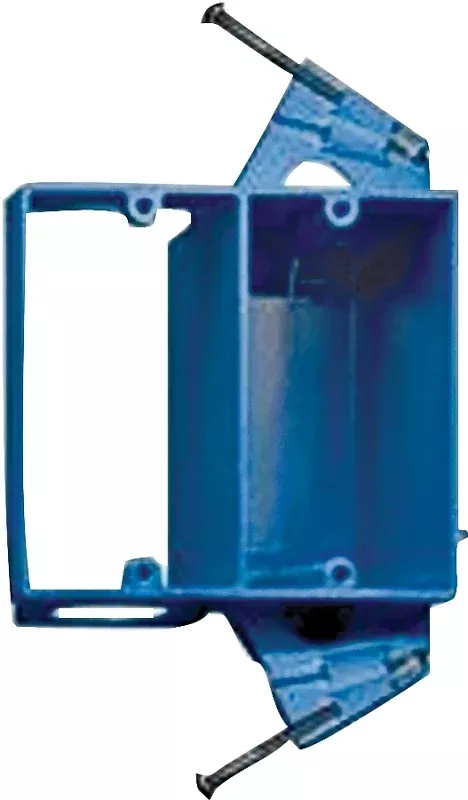 Carlon SC200DV Dual-Voltage Outlet Box, 2-Gang, PVC, Blue