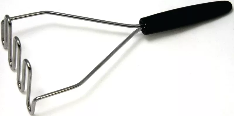 Chef Craft 12920 Potato Masher, Black Handle, Stainless Steel Head