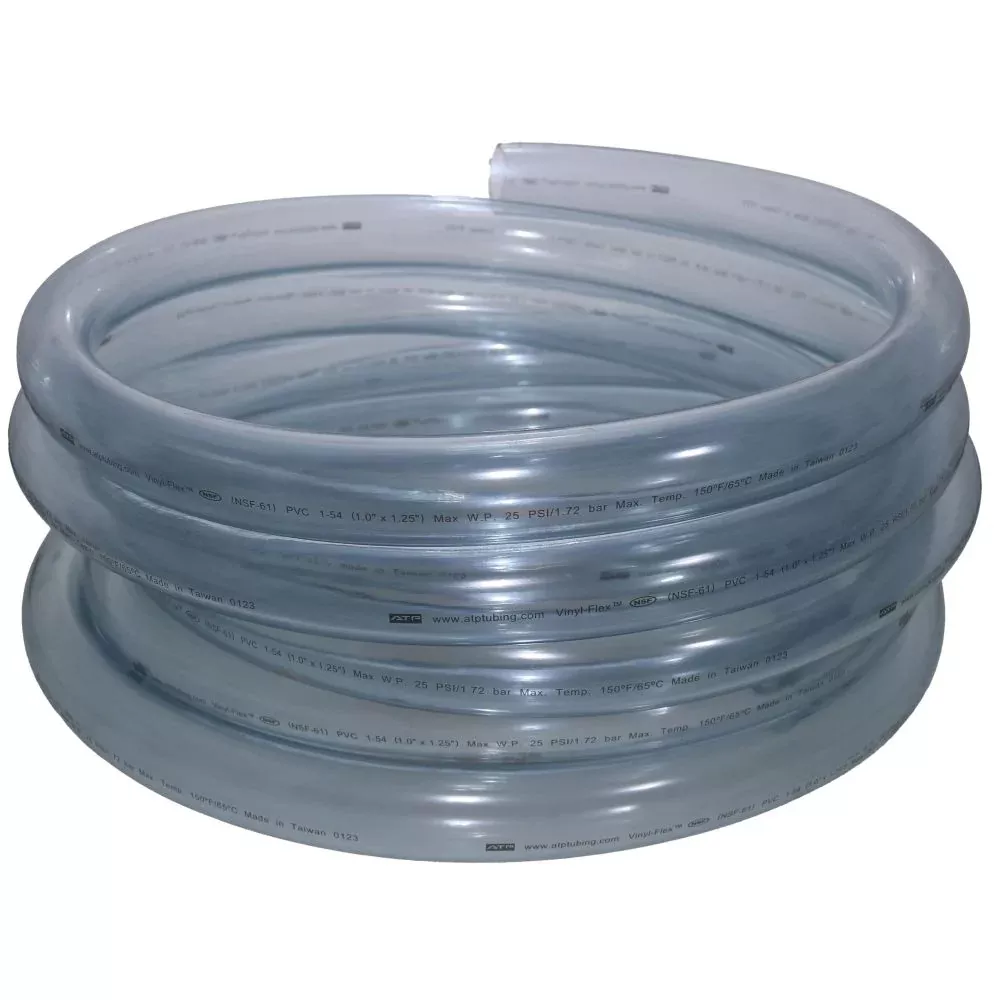 Clear Flexible PVC Tubing 1 ID x 1-1/4 OD