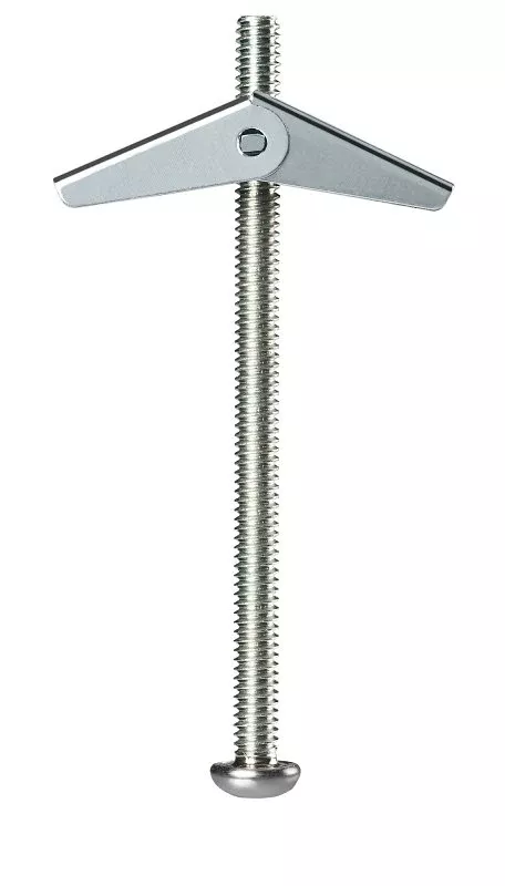 Cobra Anchors 082Y Spring Toggle Bolt, 3 in L, Steel, 68 lb, 4/PK