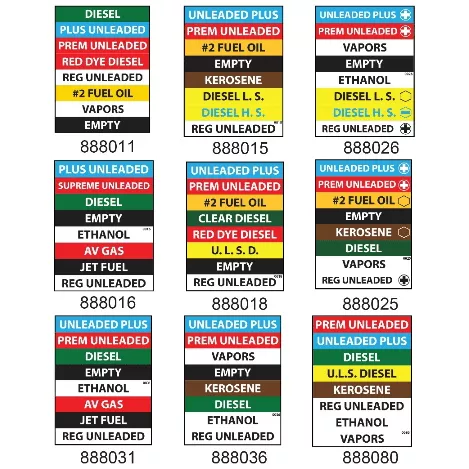 COMMODITY DECAL 026 - 888026 LABEL SHEET 8 SIDED ROTOTAG