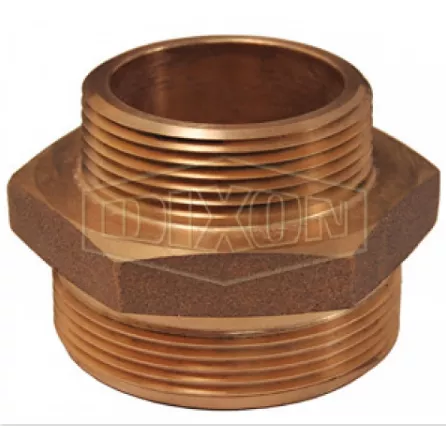 DMH2025 - Double Male Hex Nipple Brass
