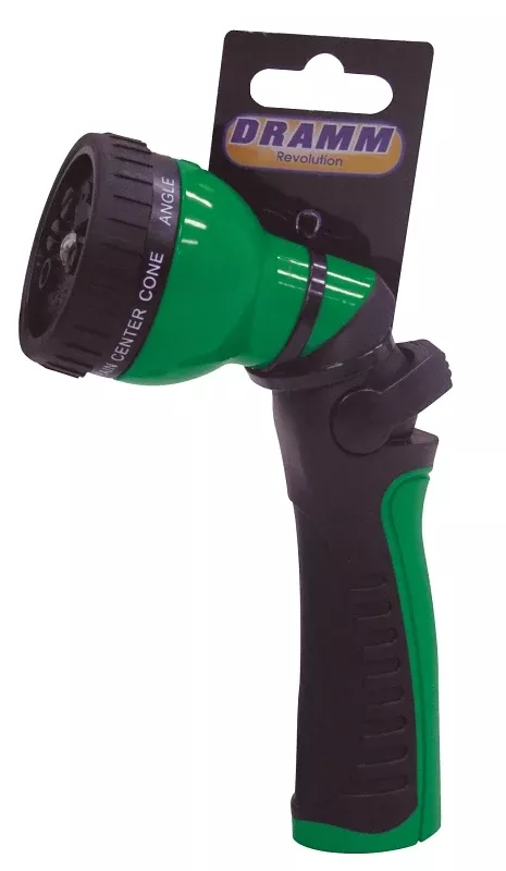 Dramm 24504 9-Pattern Hose Nozzle, TPE/Zinc, Green