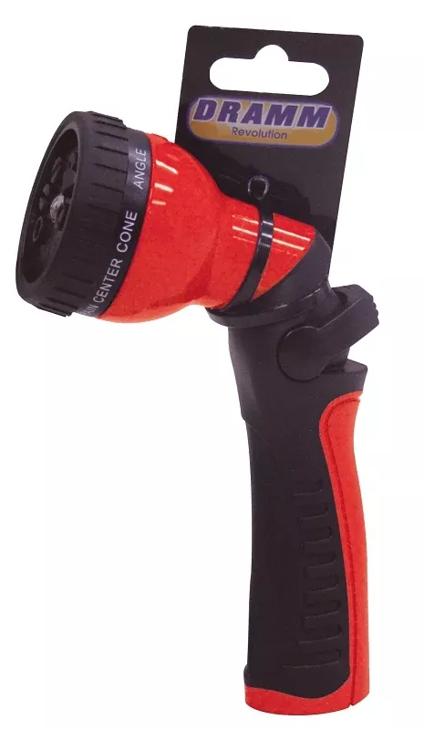 Dramm 60-24501 9-Pattern Hose Nozzle, Glass Reinforced Nylon/Metal, Red