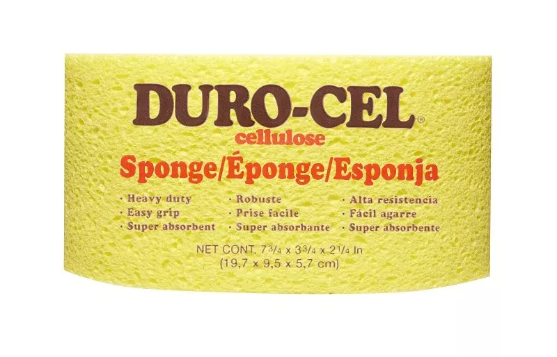 Duro-Cel 03085 Turtleback Sponge, 7-3/4 in L, 3-3/4 in W, 2-1/8 in Thick, Cellulose