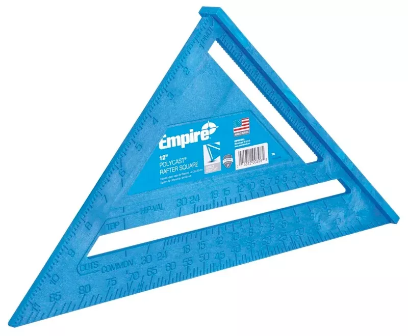 Empire 396 Rafter Square, 1/8 in Graduation, Polycast, 12 in L