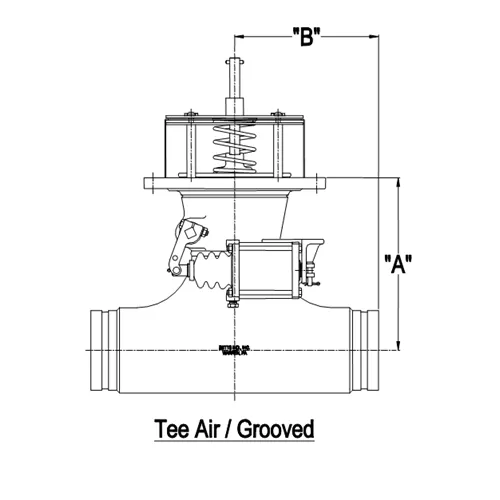 EV46484ALTS - 6" × 4" Tapered Seat Aluminum Tee – External Air