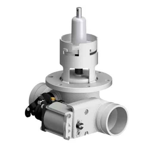 EV46536ALB - 3" Flat Seat Aluminum Emergency Valve – External Air – Tee