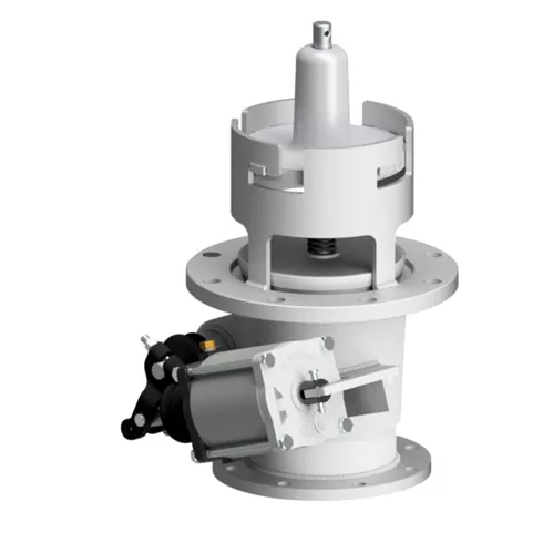 EV46544ALB - 4" Aluminum Flat Seat External Air Emergency Valve – Straight